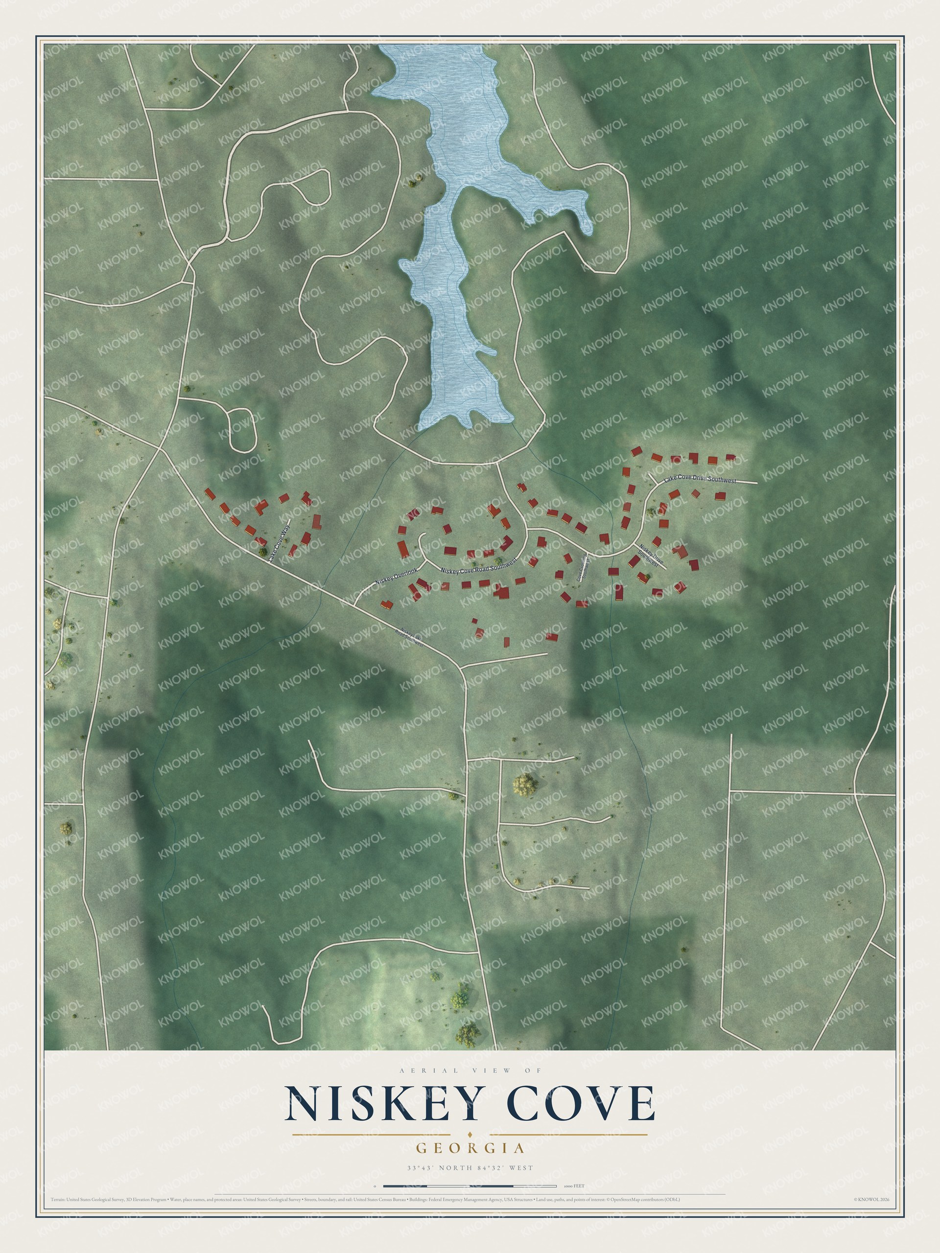 Watermarked full-map preview of Niskey Cove, Georgia