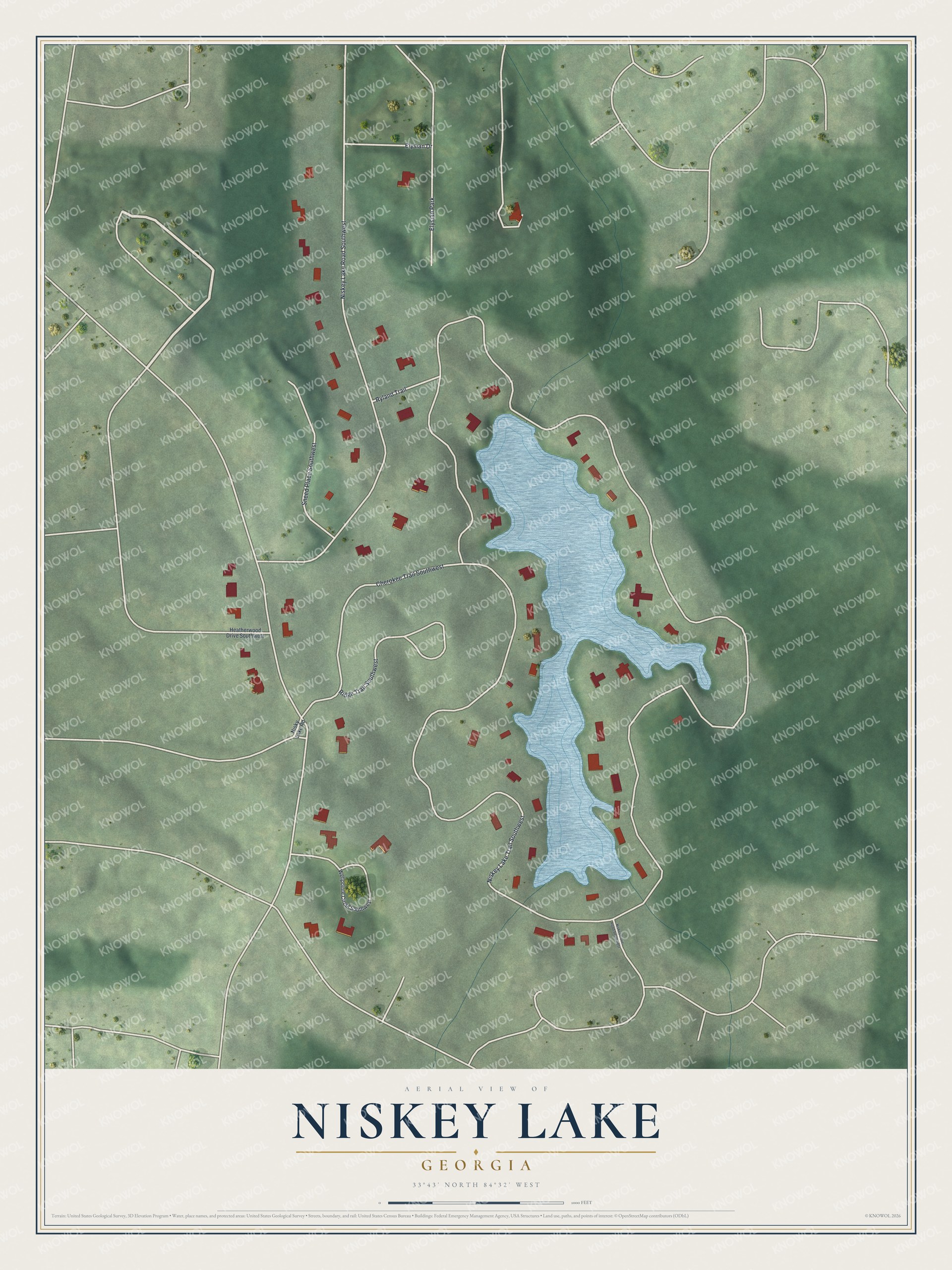Watermarked full-map preview of Niskey Lake, Georgia