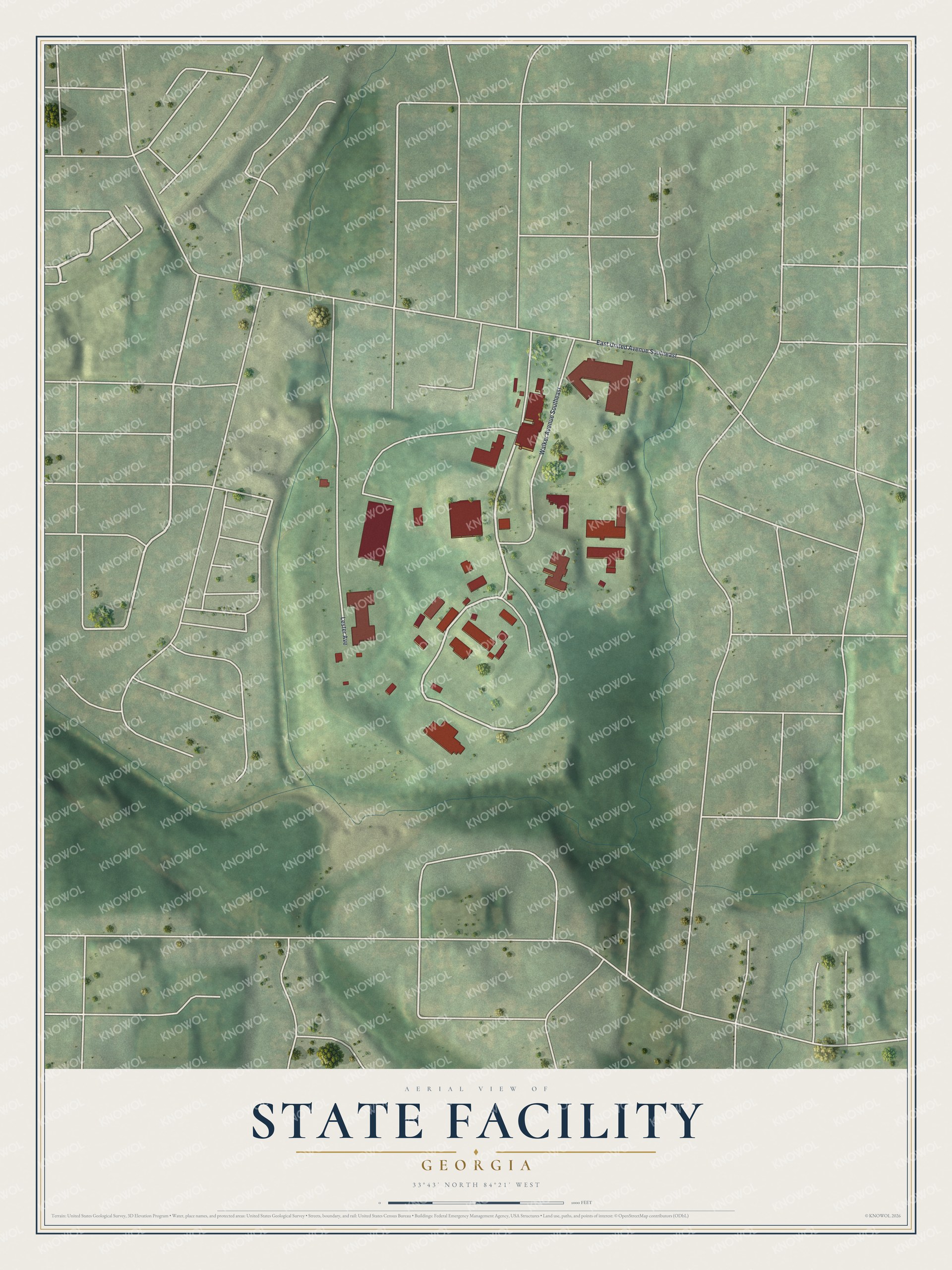 Watermarked full-map preview of State Facility, Georgia