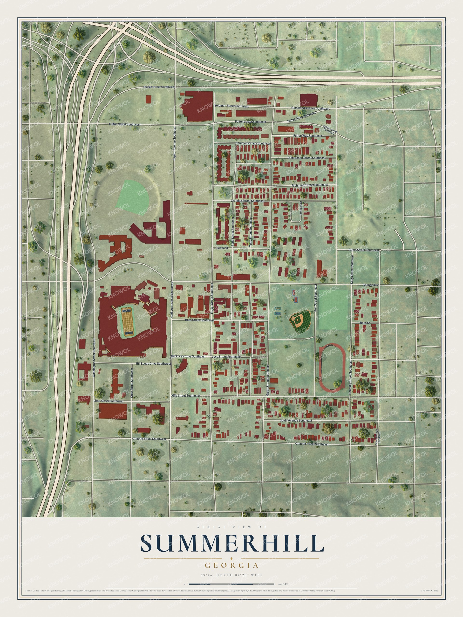 Watermarked full-map preview of Summerhill, Georgia