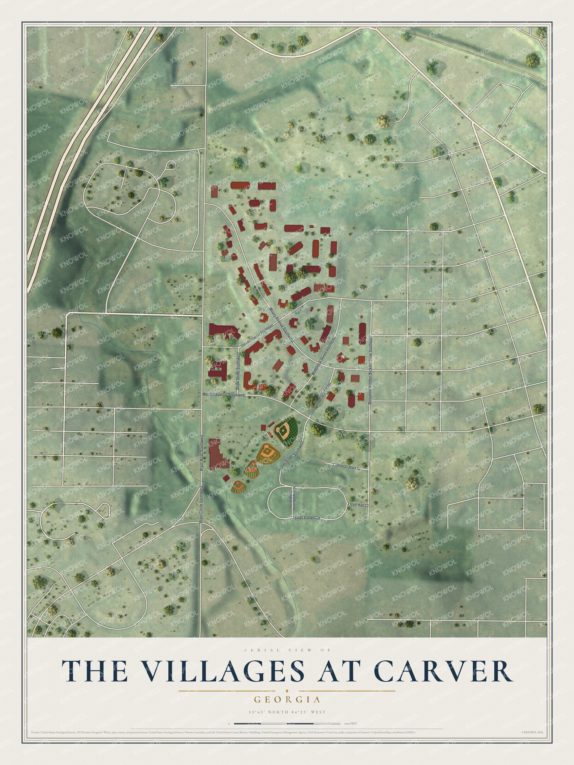 Watermarked full-map preview of The Villages at Carver, Georgia