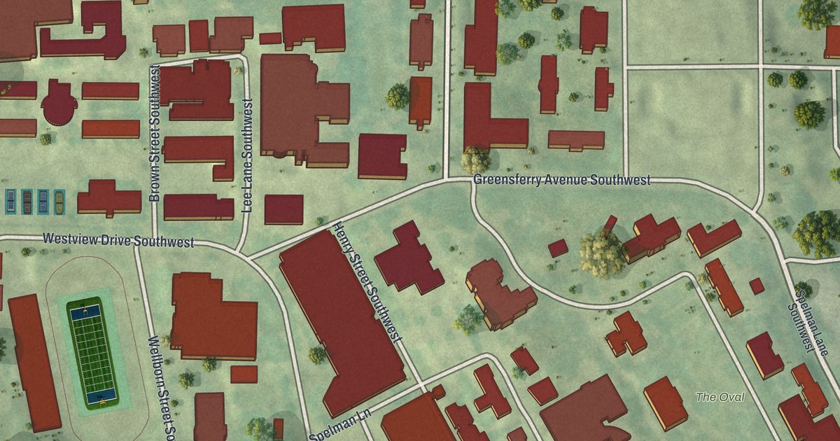 Map of Atlanta University Center, Georgia