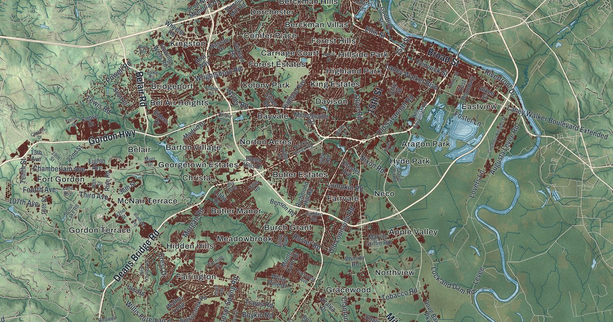 Map of Augusta, Georgia