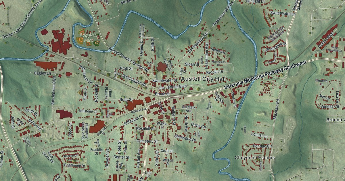 Map of Austell, Georgia