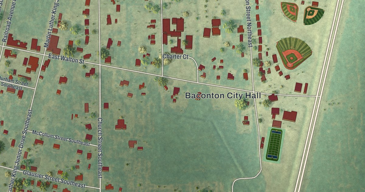 Map of Baconton, Georgia