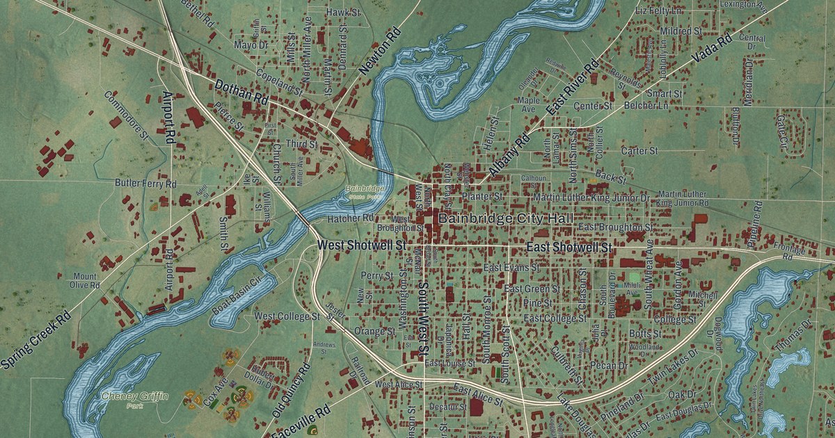 Map of Bainbridge, Georgia