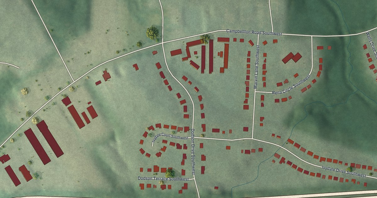 Map of Baker Hills at Campbellton, Georgia