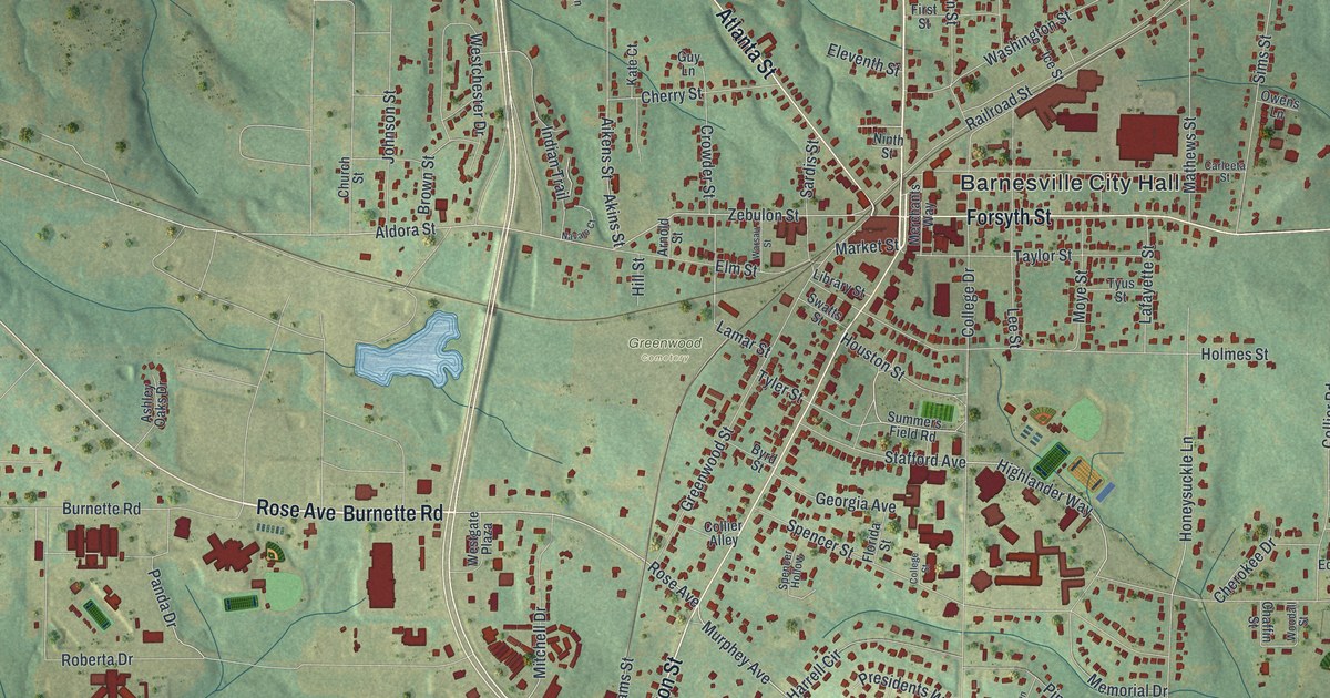 Map of Barnesville, Georgia