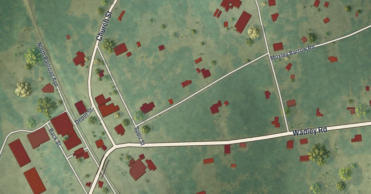 Map of Bartow, Georgia
