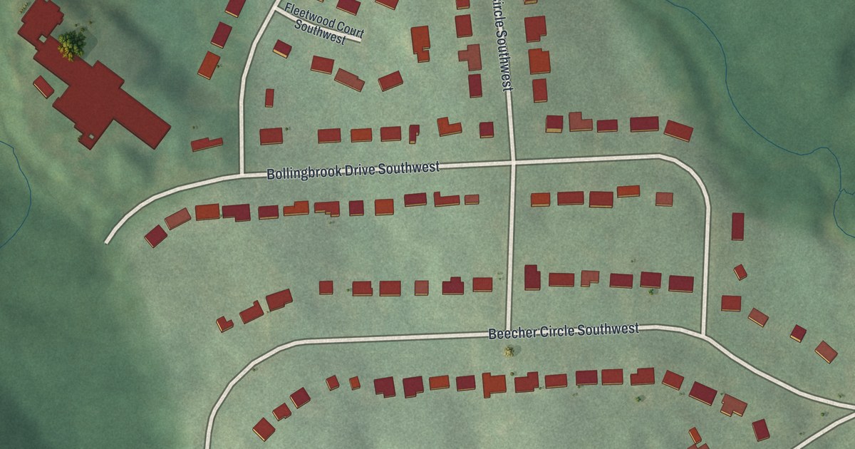 Map of Beecher Hills, Georgia