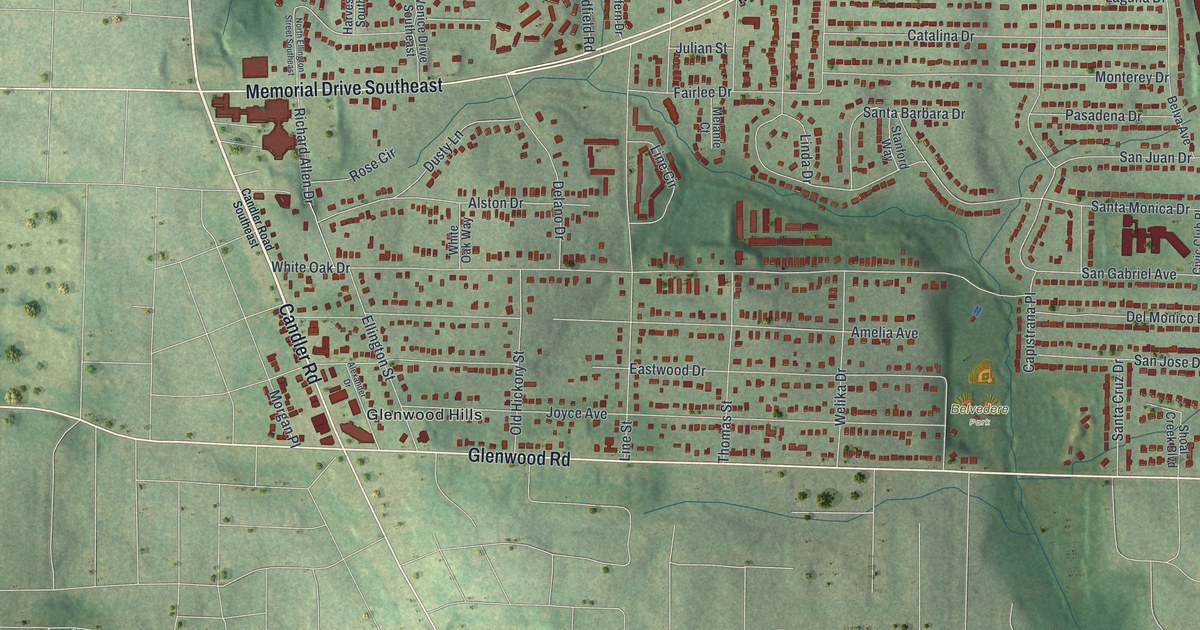 Map of Belvedere Park, Georgia