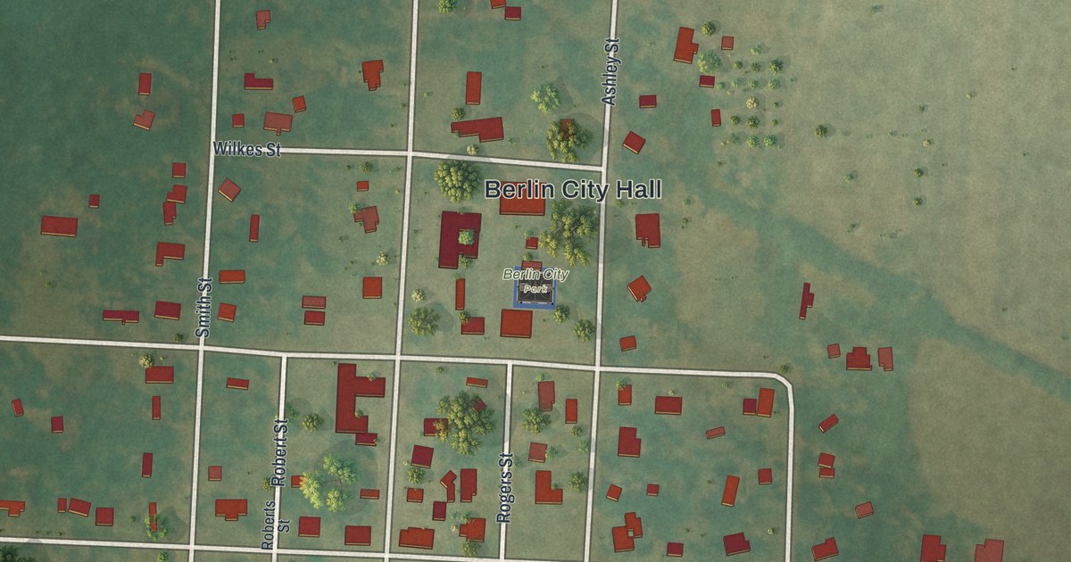 Map of Berlin, Georgia