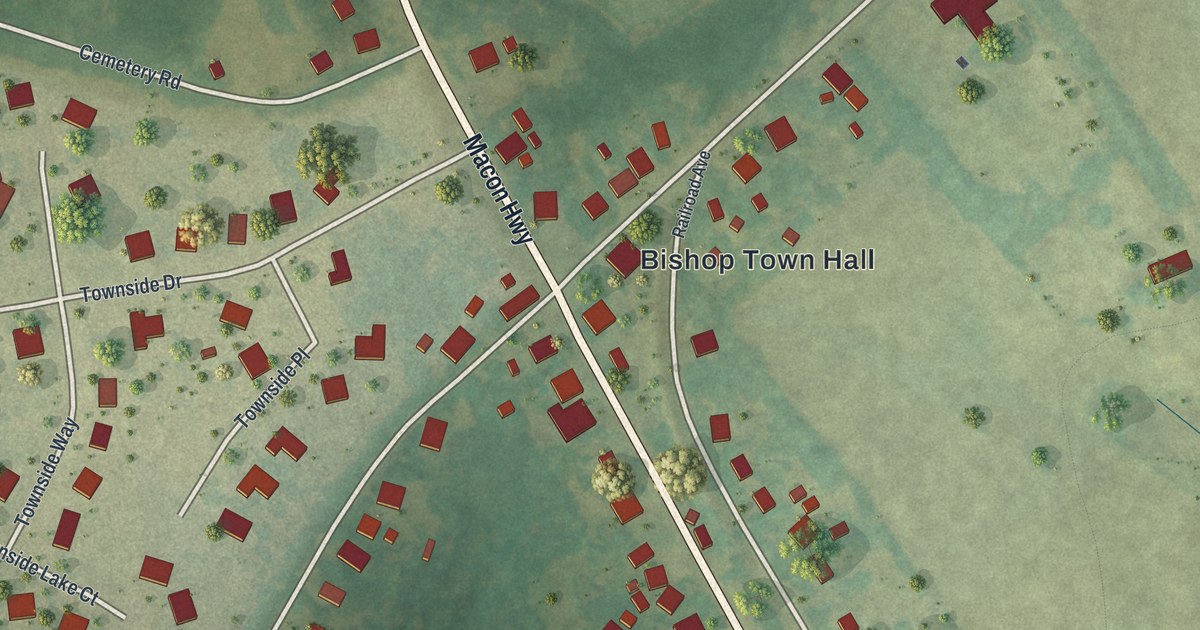Map of Bishop, Georgia