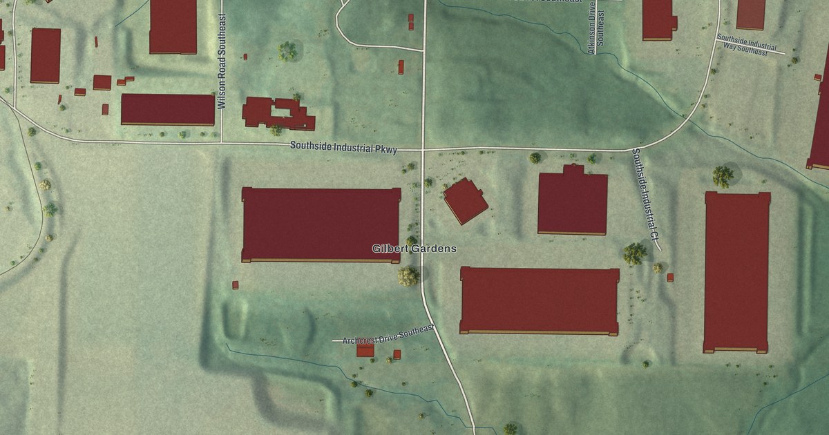 Map of Blair Villa-Poole Creek, Georgia