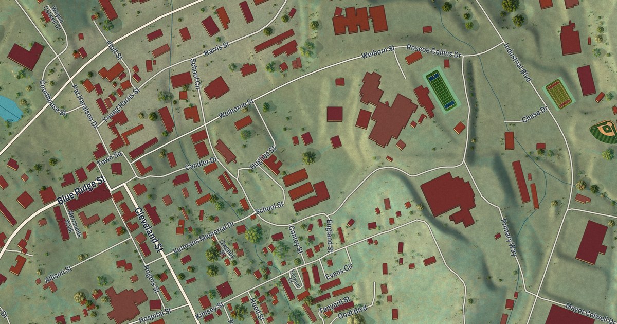 Map of Blairsville, Georgia