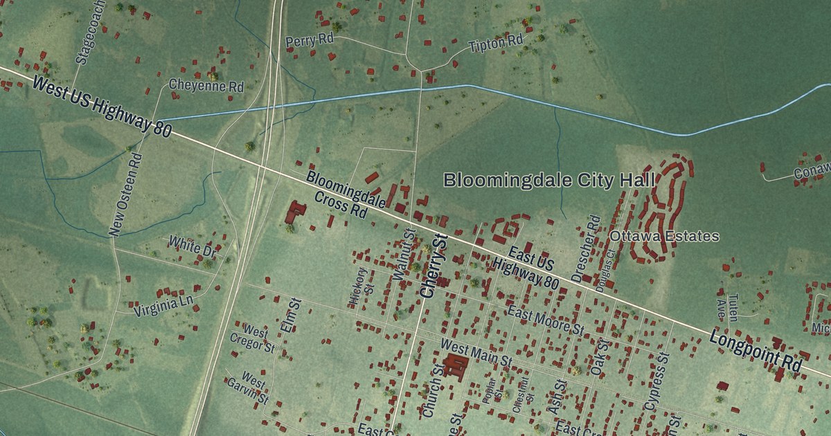 Map of Bloomingdale, Georgia