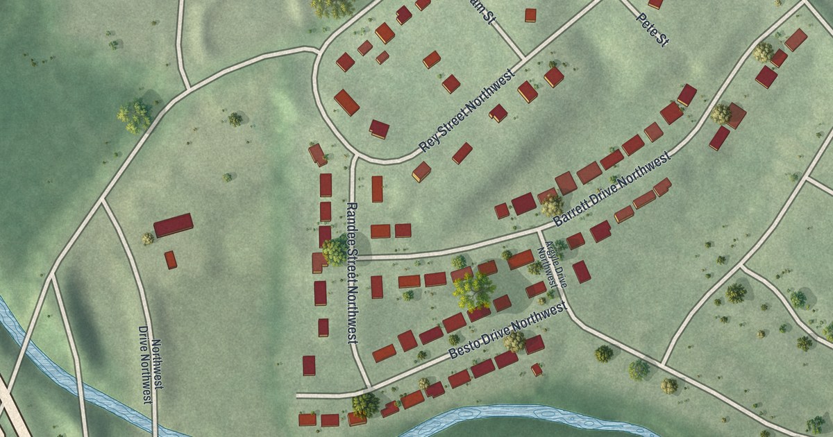 Map of Bolton Hills, Georgia