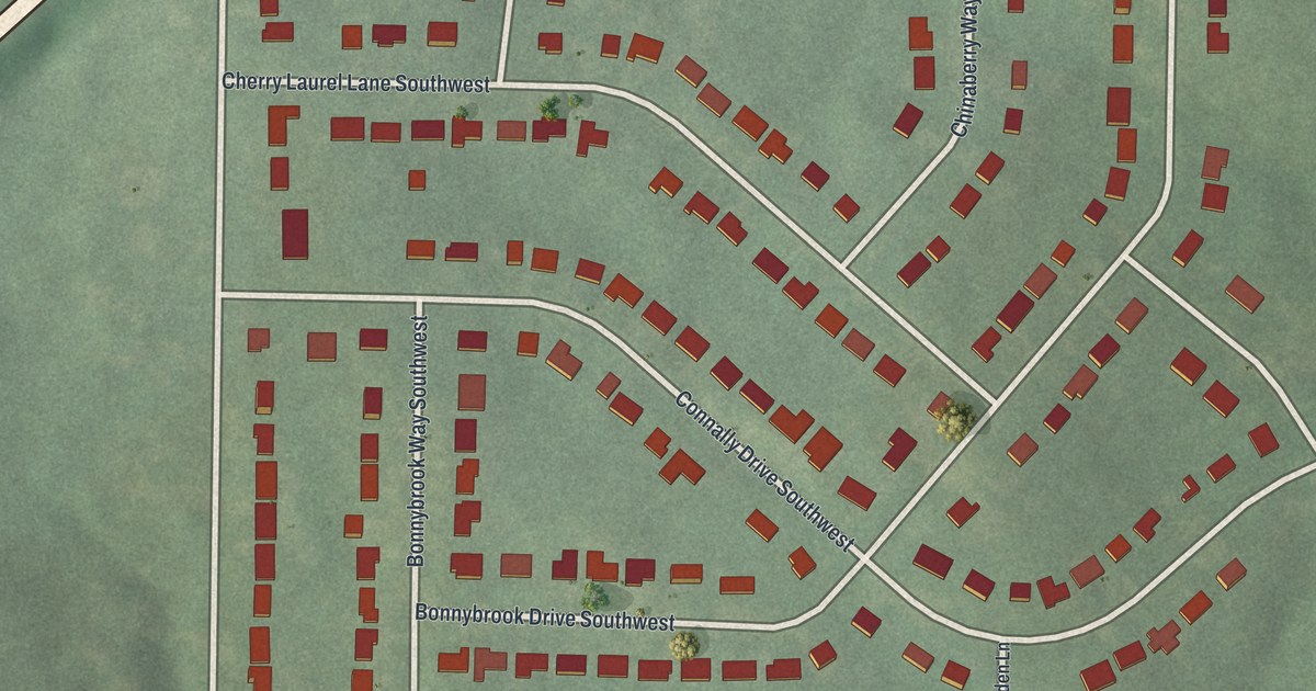 Map of Bonnybrook Estates, Georgia