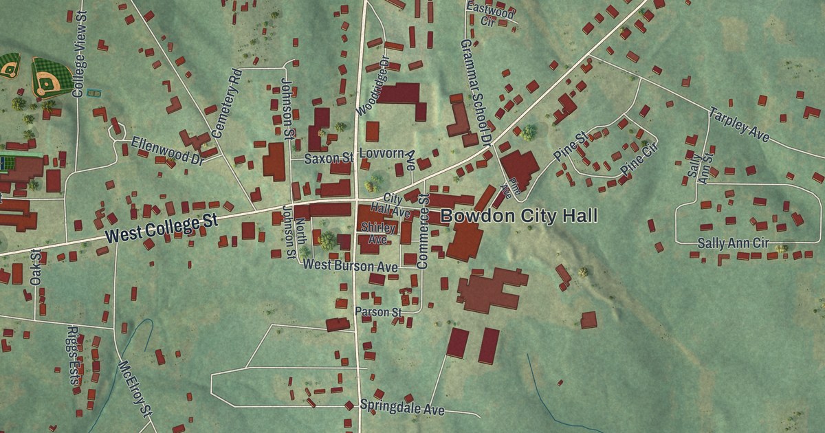 Map of Bowdon, Georgia