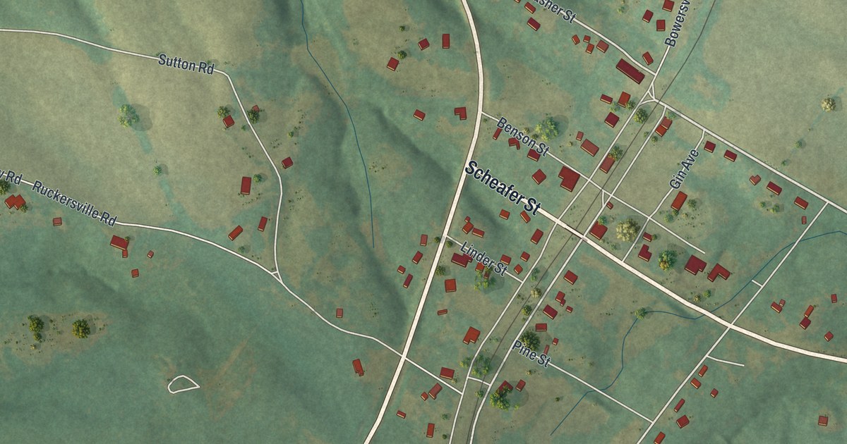 Map of Bowersville, Georgia