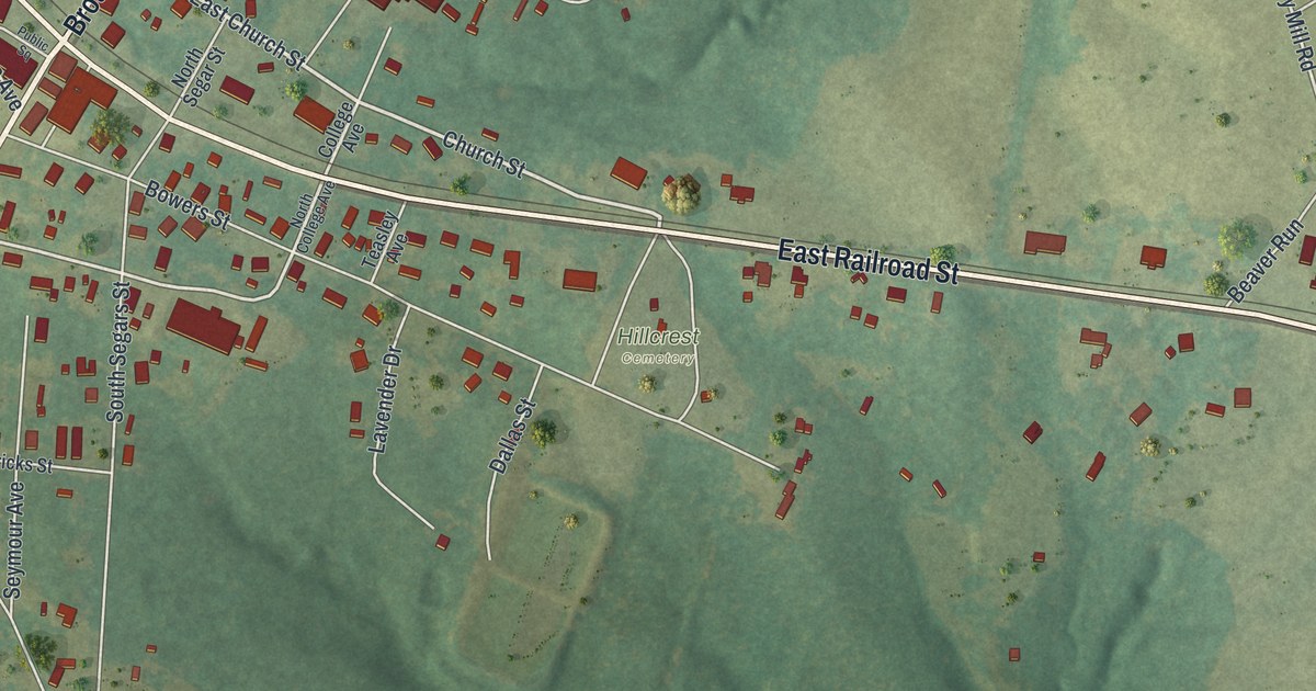 Map of Bowman, Georgia