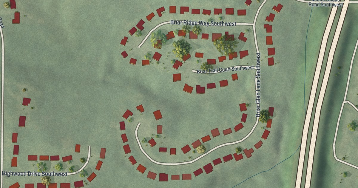 Map of Briar Glen, Georgia