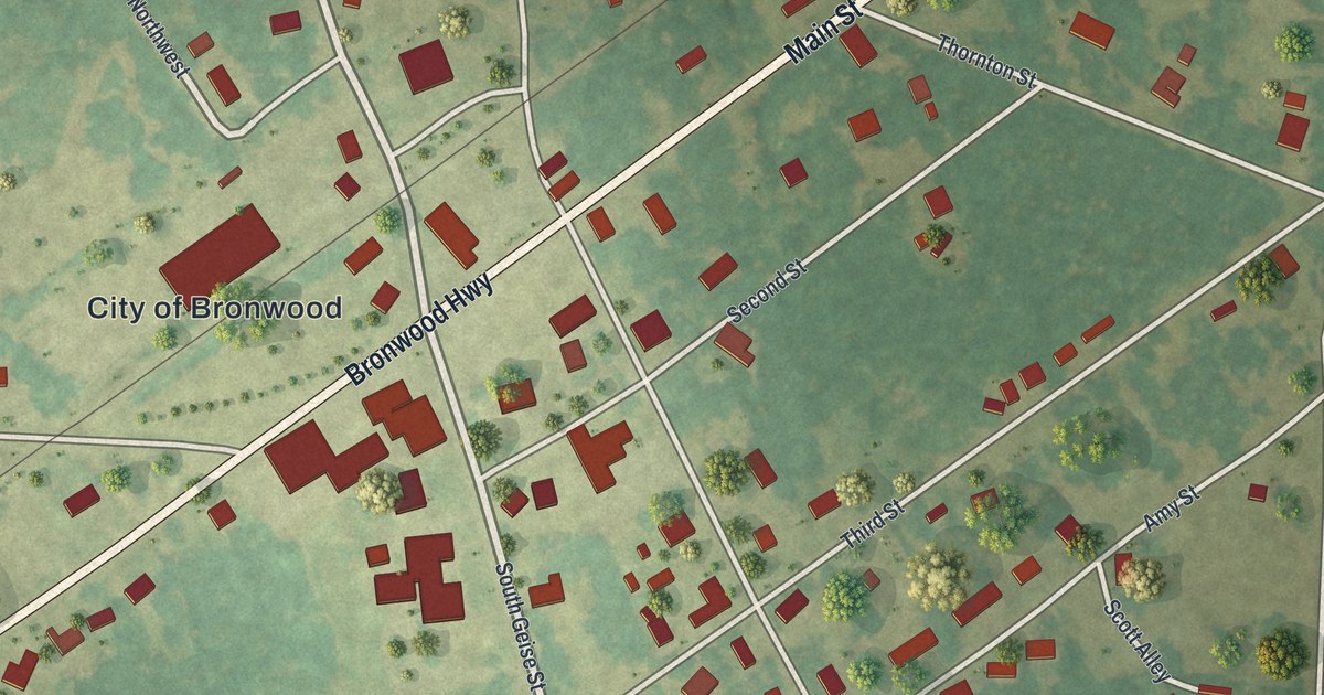 Map of Bronwood, Georgia
