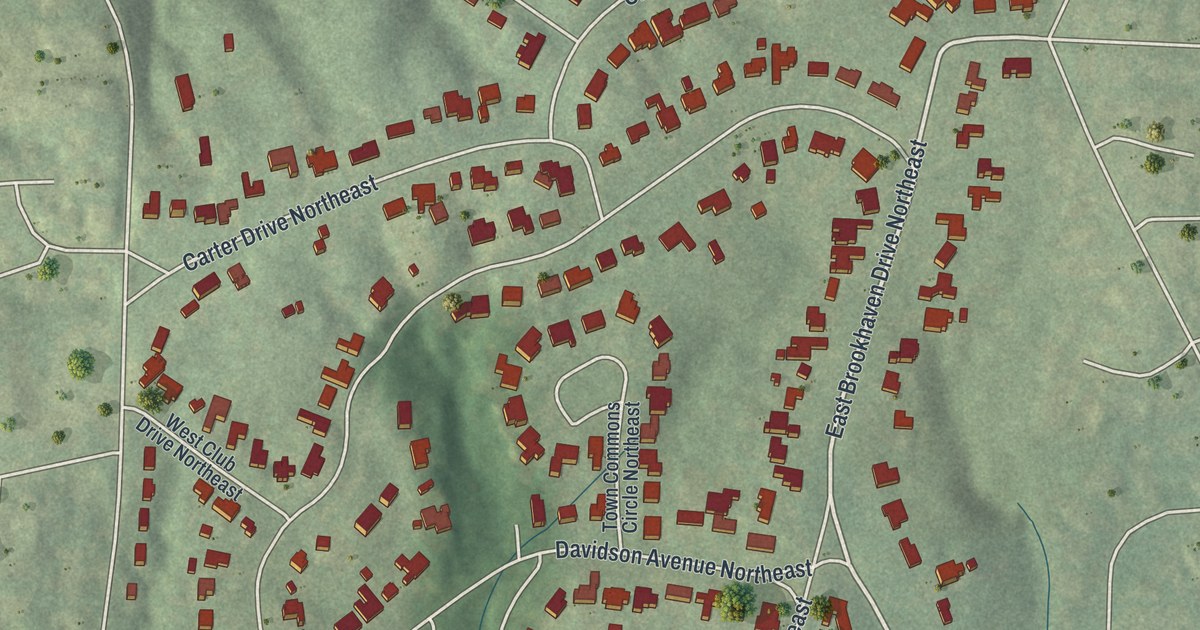Map of Brookhaven, Atlanta, Georgia