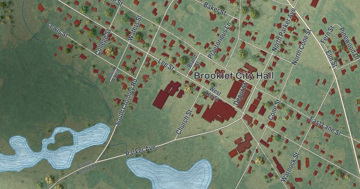 Map of Brooklet, Georgia