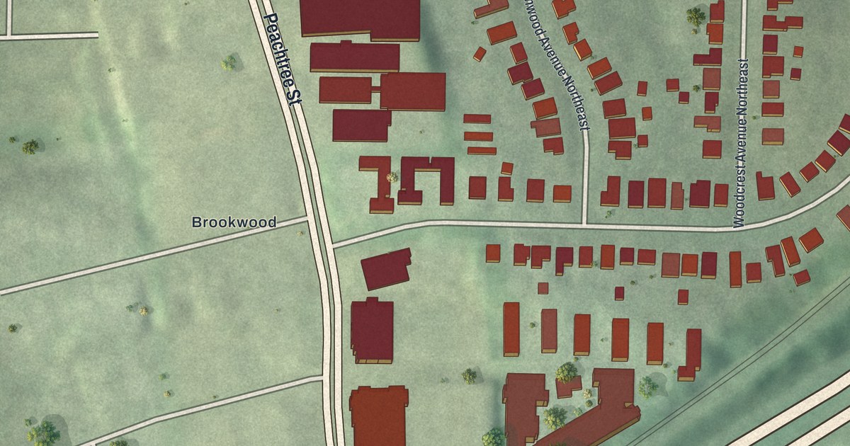 Map of Brookwood Hills, Georgia