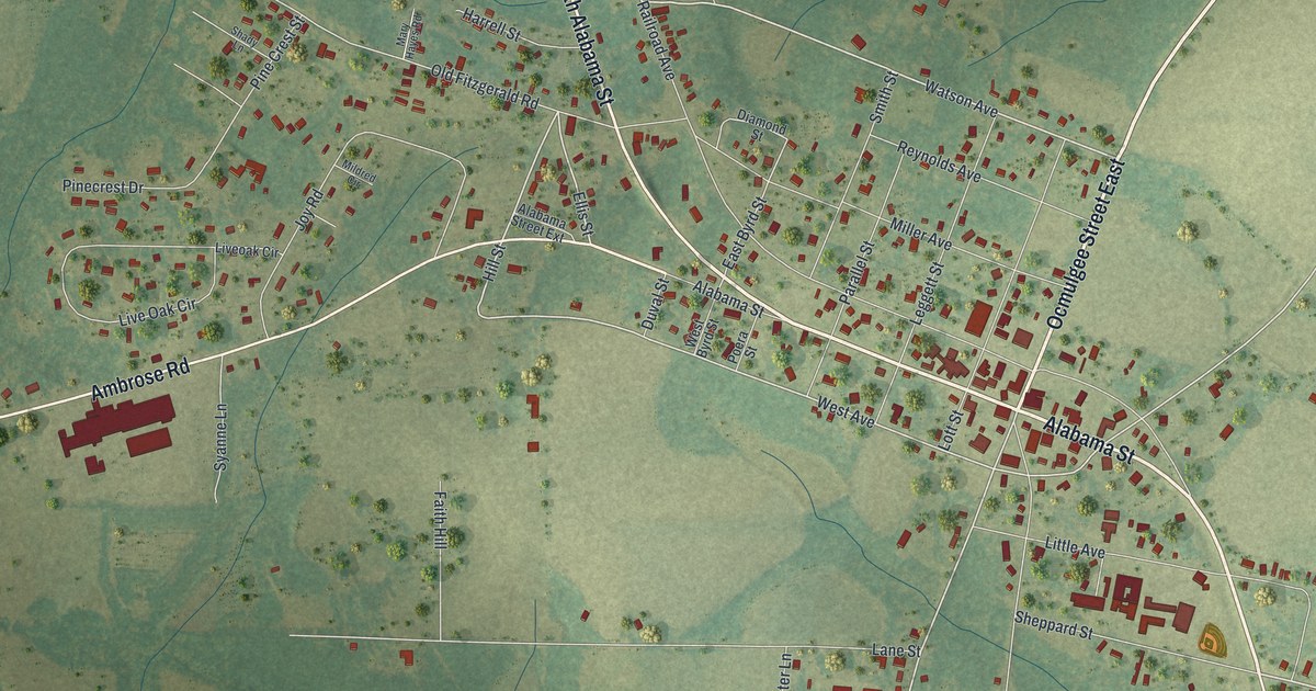 Map of Broxton, Georgia