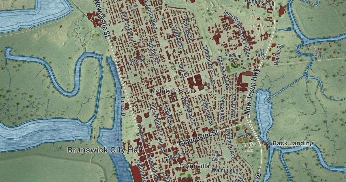 Map of Brunswick, Georgia