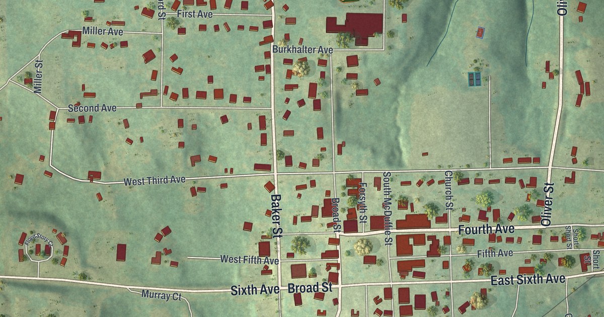 Map of Buena Vista, Georgia