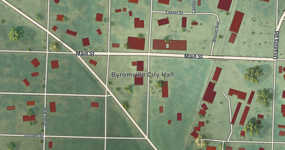 Map of Byromville, Georgia