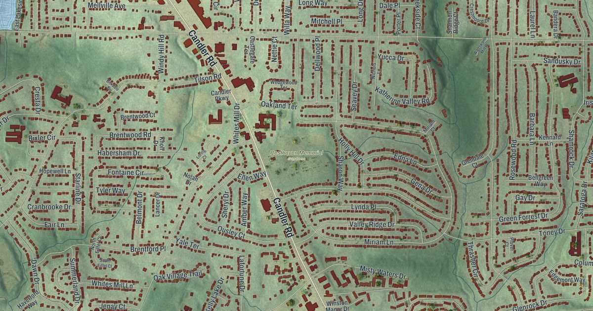 Map of Candler-McAfee, Georgia