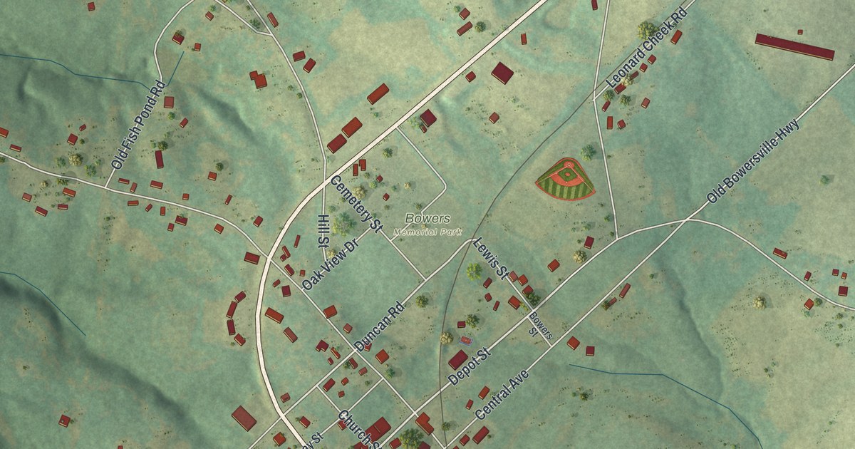 Map of Canon, Georgia