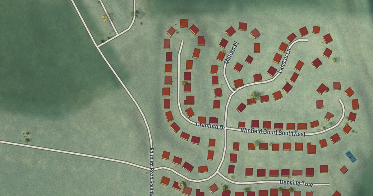 Map of Cascade Green, Georgia