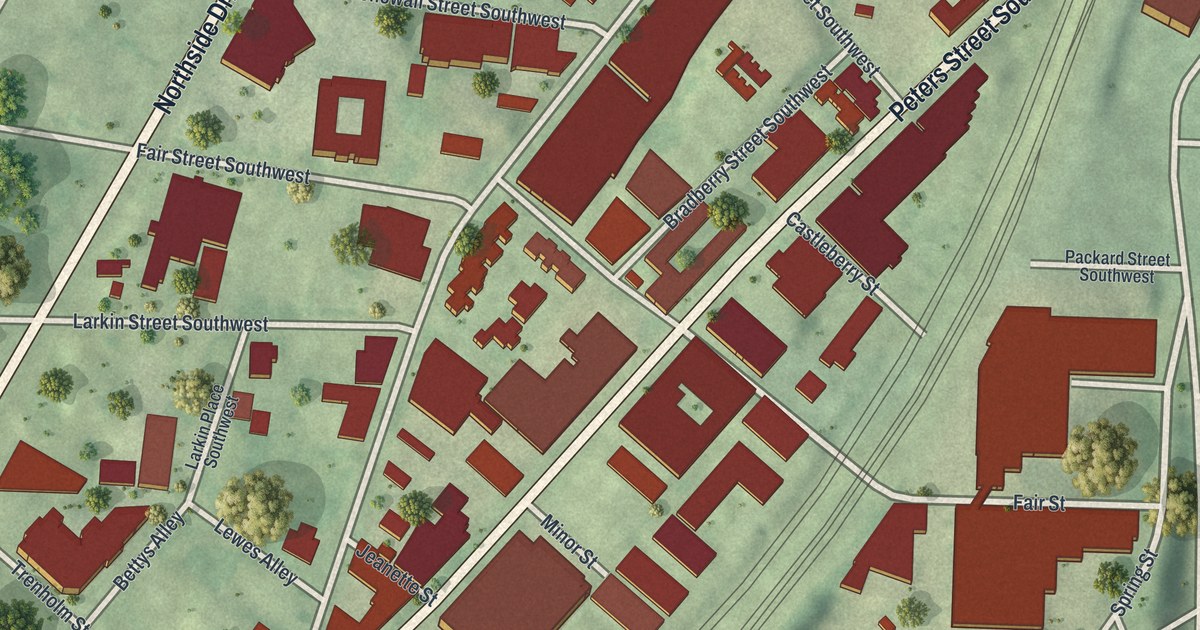 Map of Castleberry Hill, Georgia