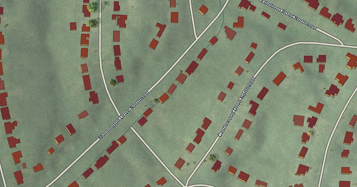 Map of Castlewood, Georgia