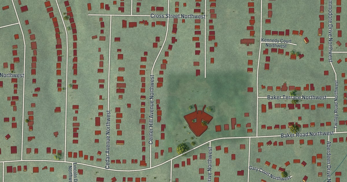 Map of Center Hill, Georgia