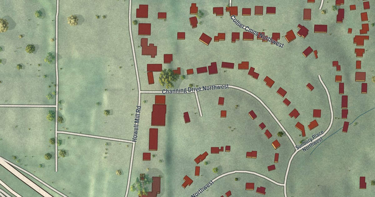 Map of Channing Valley, Georgia