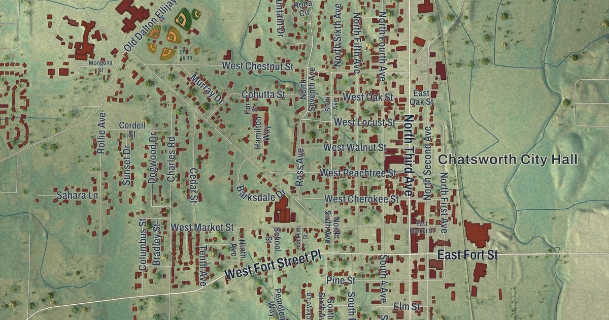 Map of Chatsworth, Georgia