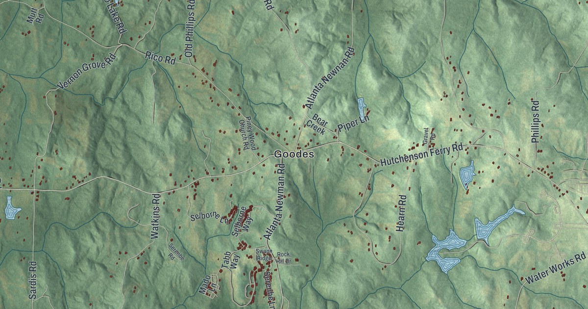 Map of Chattahoochee Hills, Georgia