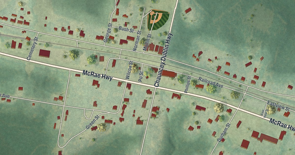 Map of Chauncey, Georgia