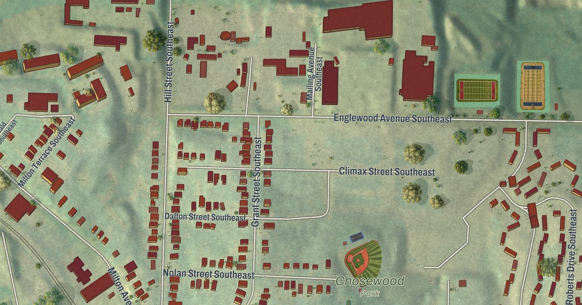 Map of Chosewood Park, Georgia