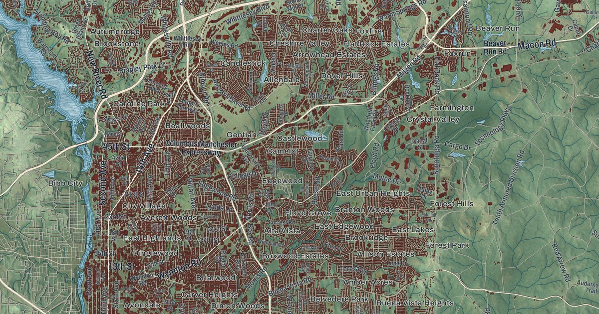 Map of Columbus, Georgia