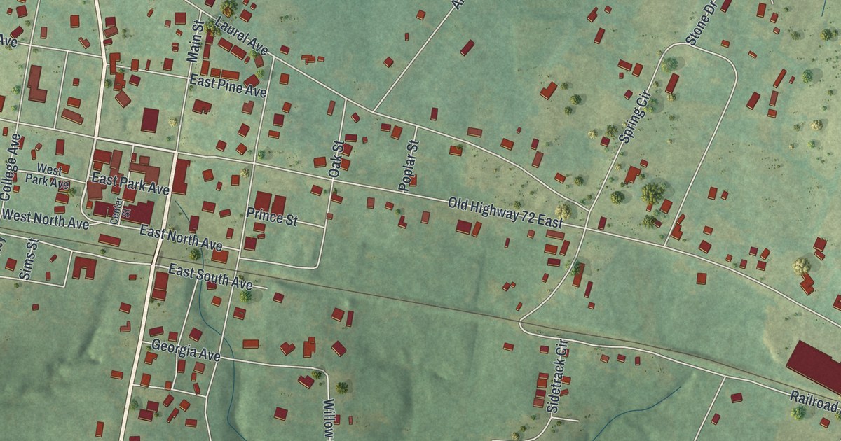 Map of Comer, Georgia