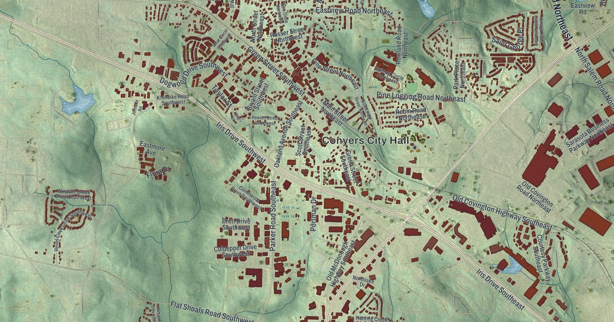 Map of Conyers, Georgia