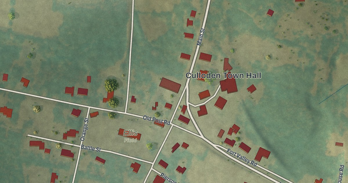 Map of Culloden, Georgia