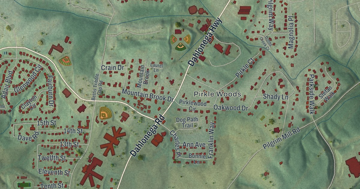 Map of Cumming, Georgia